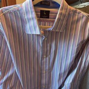 Taylorbyrd multicolored striped men’s dress shirt